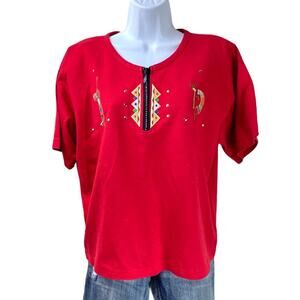 Vintage 90’s Southwestern Boxy Tee Cactus California Large USA